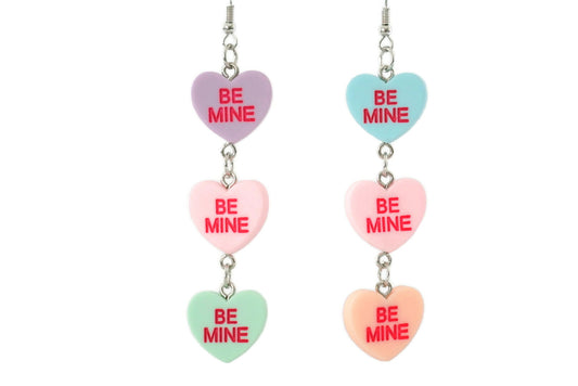 Triple Pink Heart Valentine Earrings