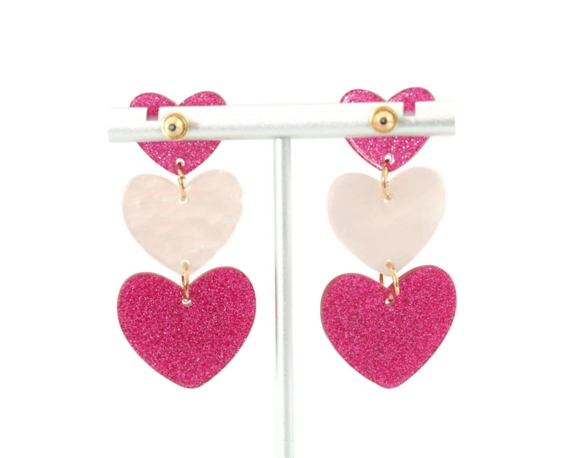 "Be Mine" Candy Valentine Drop Earrings